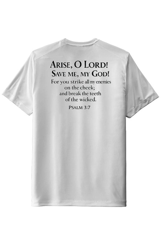 Psalm 3:7 Performance Tee – Faith That Doesn’t Fold